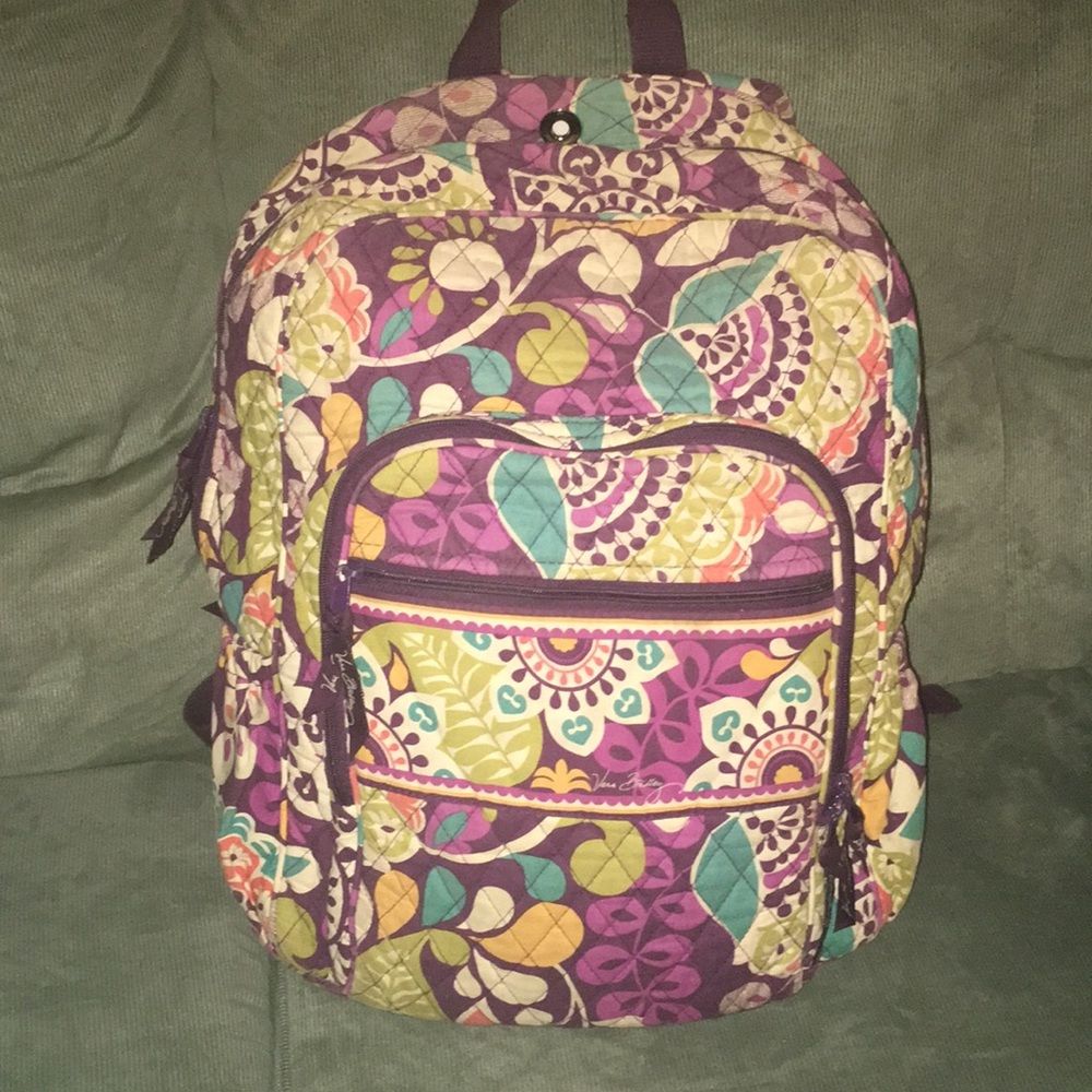 RARE! Plum crazy Vera Bradley campus backpack